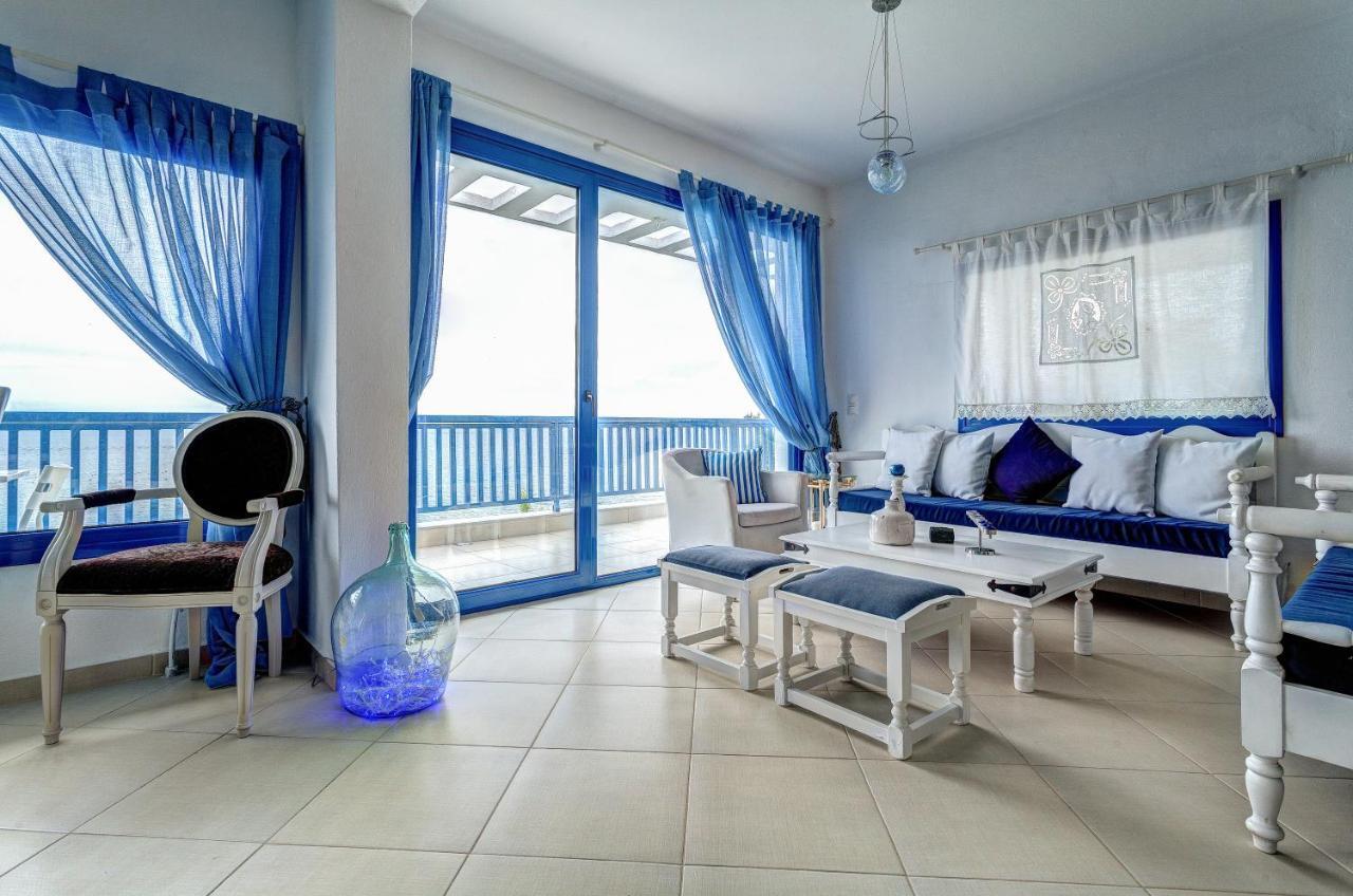 Navy Greece Villa With Swimming Pool & Sea View Makrygialos Buitenkant foto
