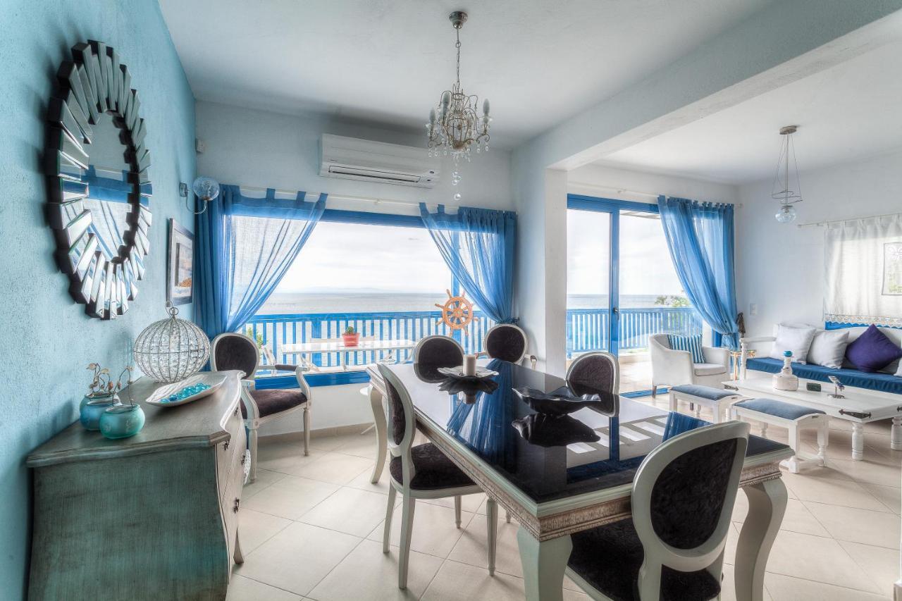 Navy Greece Villa With Swimming Pool & Sea View Makrygialos Buitenkant foto